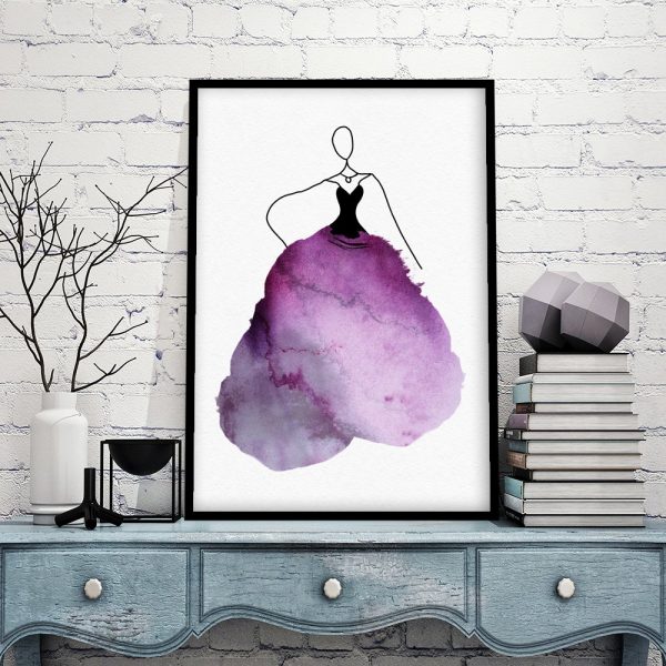 plakat z kobieta w sukni