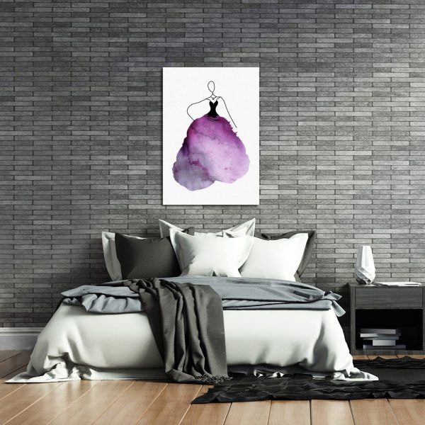 plakat purpurowa postać