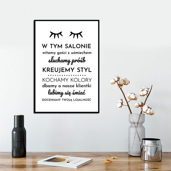 plakat w tym salonie
