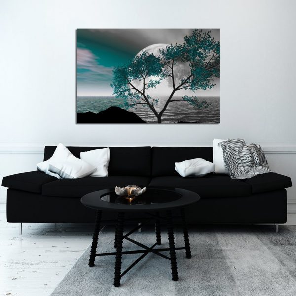 obraz turkusowe drzewo