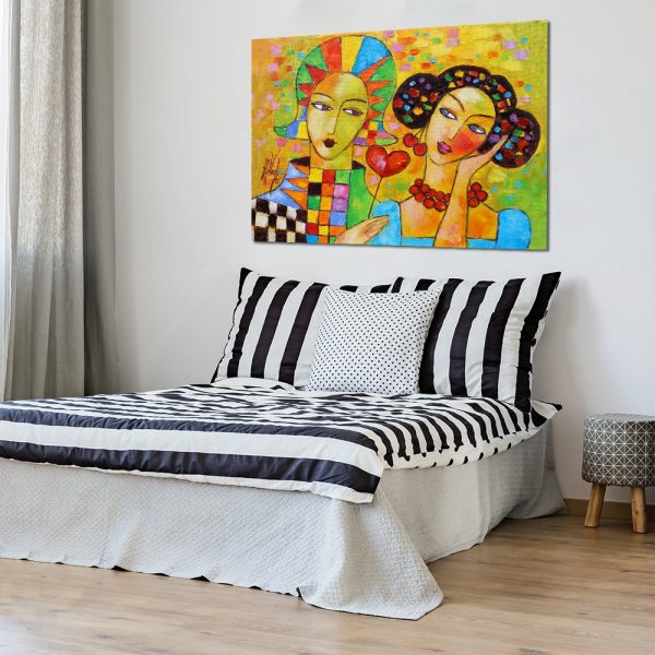 kolorowe obrazy do sypialni