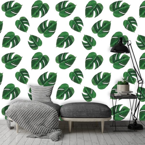 Fototapeta w zielone liście