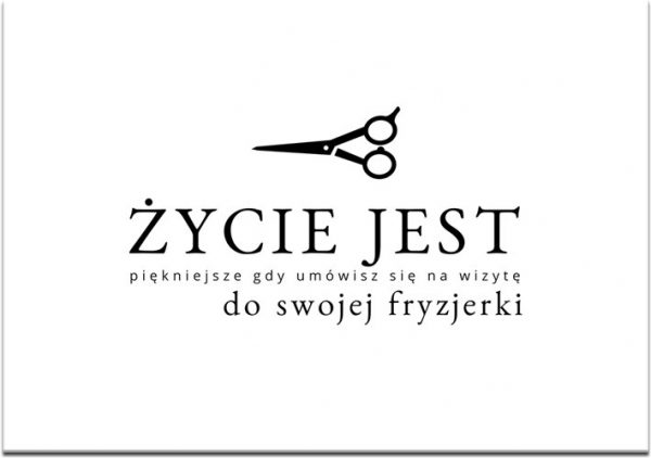 Plakat typograficzny do salonu fryzjerskiego