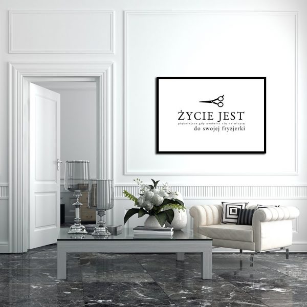 Dekoracja salonu fryzjerskiego