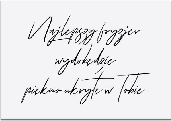 Plakat typograficzny czarno biały