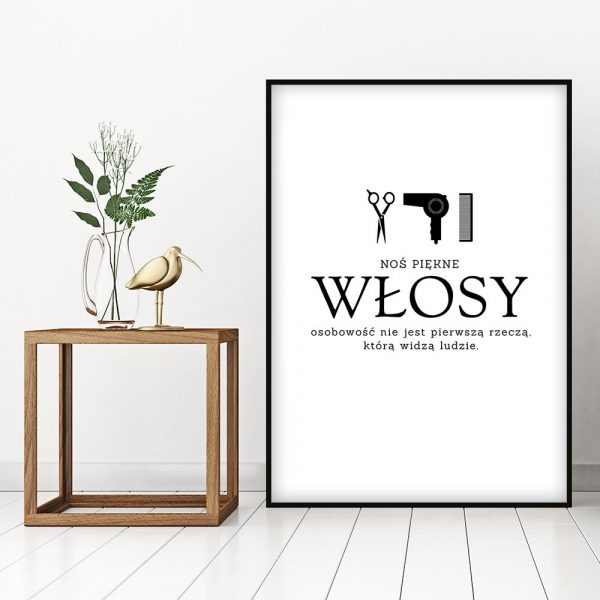 Plakat do studia fryzur