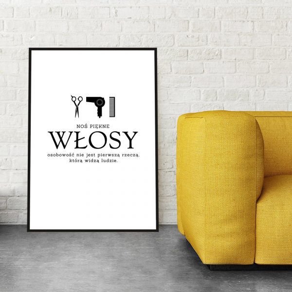 Plakat do atelier fryzjerskiego