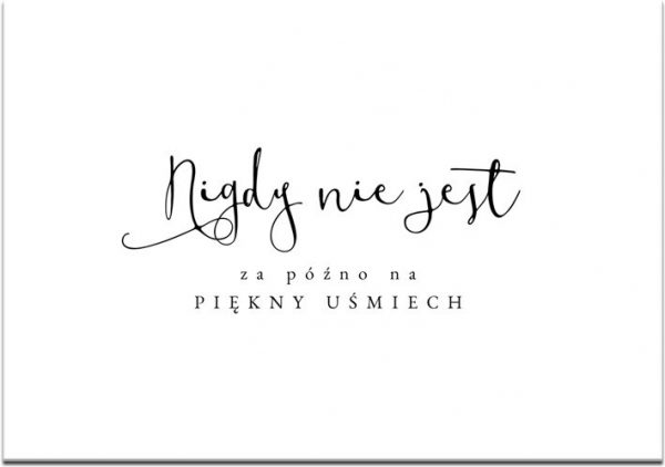 plakat z modnym hasłem