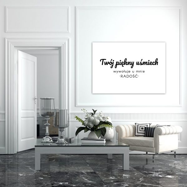 plakat z modnym hasłem