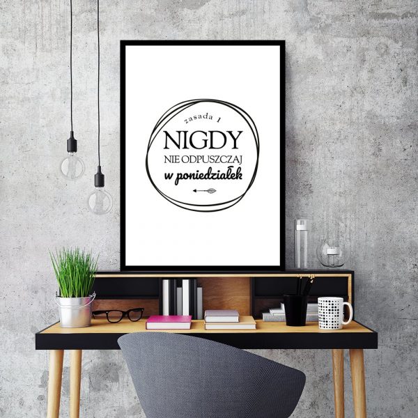 plakat z typografią