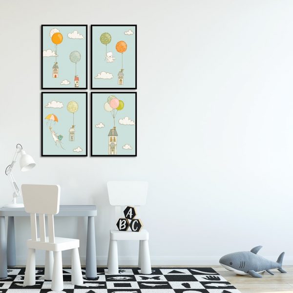 Plakaty w zestawie do pokoju dziecięcego