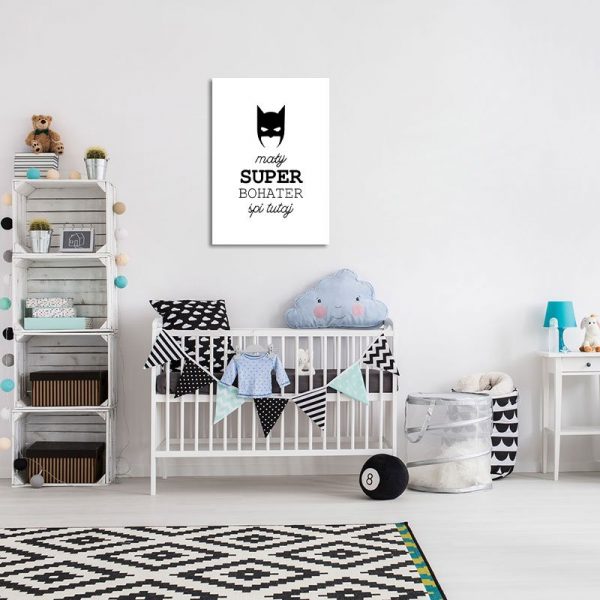 Plakat do pokoju dziecka z motywem superbohatera