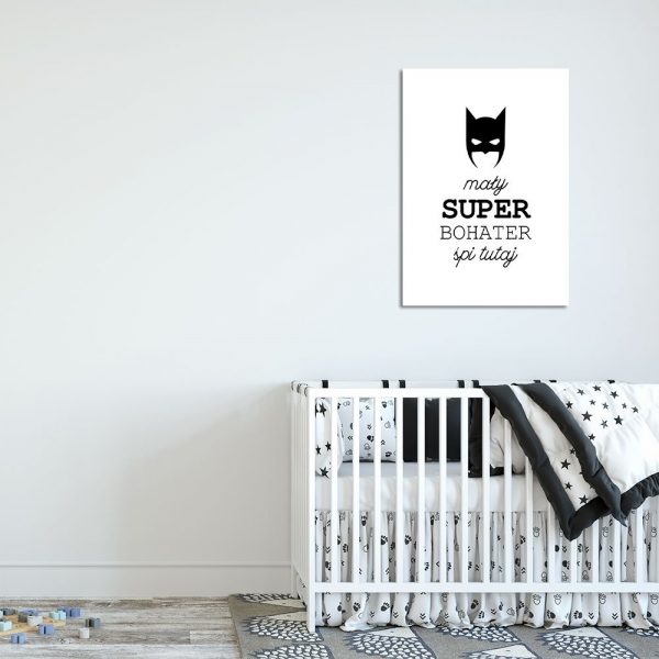 Plakat czarno biały do pokoju dziecięcego