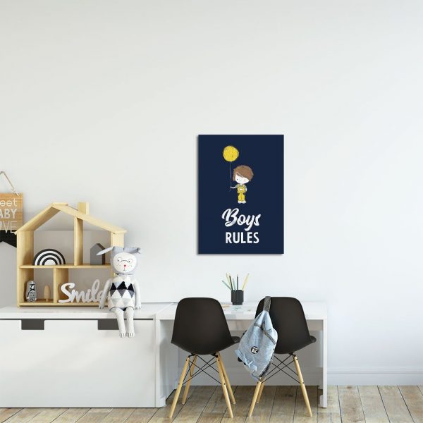 Granatowa dekoracja na ścianę do pokoju dziecięcego