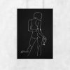 plakat minimalistyczny szkic kobiety