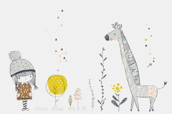 Szara fototapeta do pokoju dziecięcego