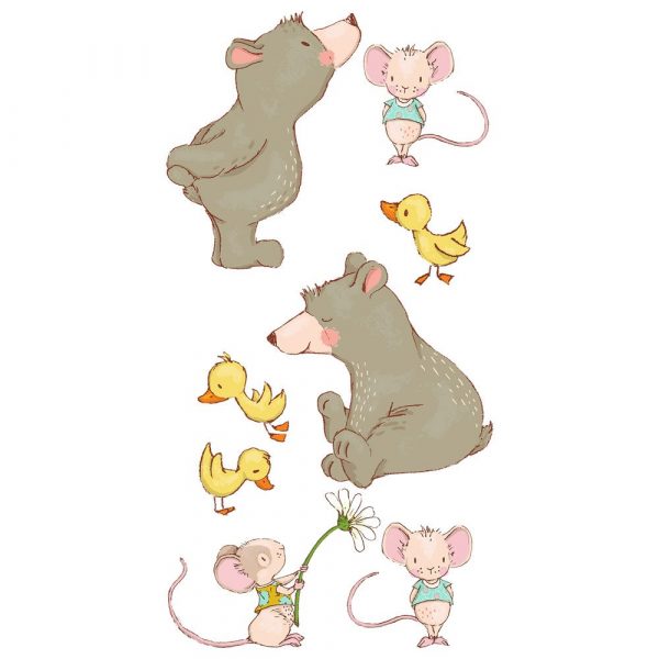 Naklejka z motywem zwierząt do pokoju dziecięcego