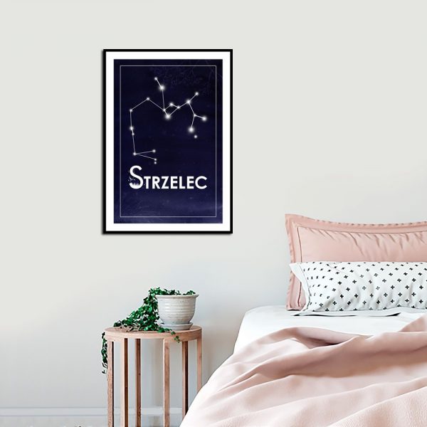 Plakat ze znakiem zodiaku do sypialni