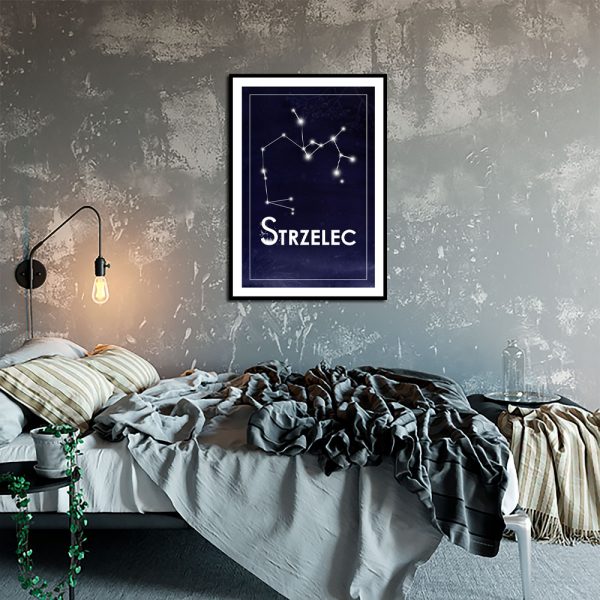 Plakat granatowy do sypialni