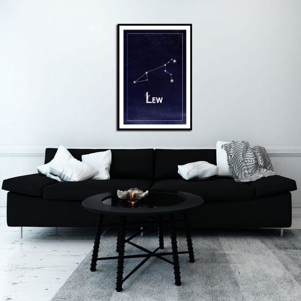 Granatowy plakat do salonu