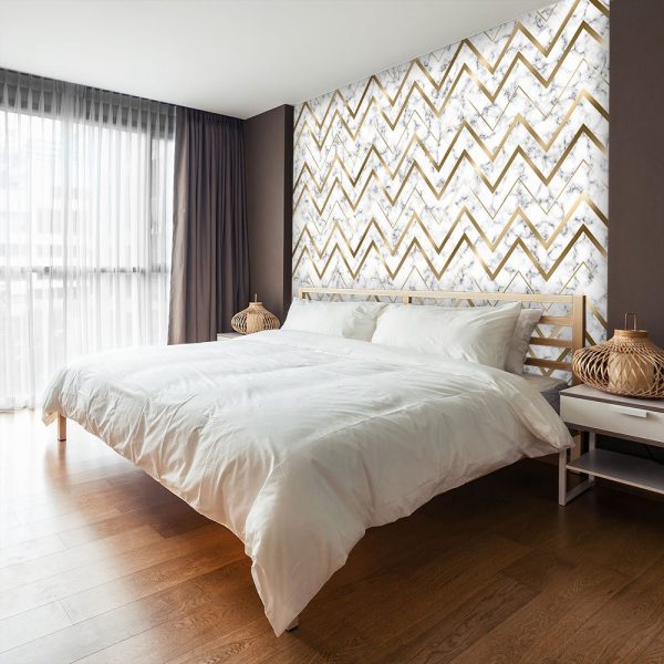 Fototapeta w zygzaki do sypialni