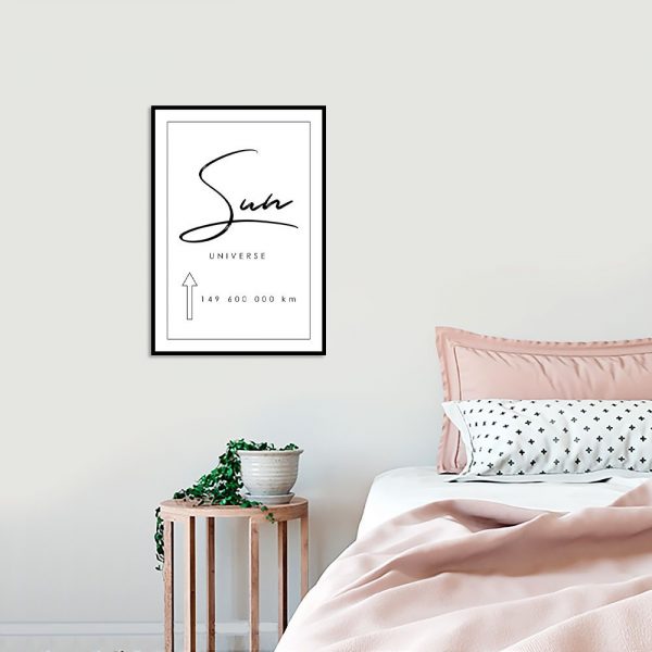 Czarno biały plakat do sypialni