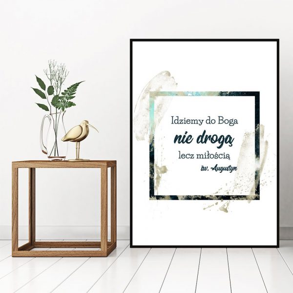 Plakat z cytatem do ozdoby sypialni