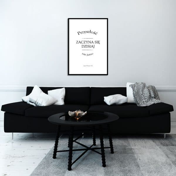 Plakat monochromatyczny do dekoracji salonu