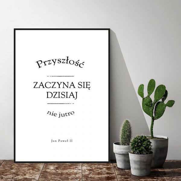 Czarno-biały plakat do dekoracji salonu