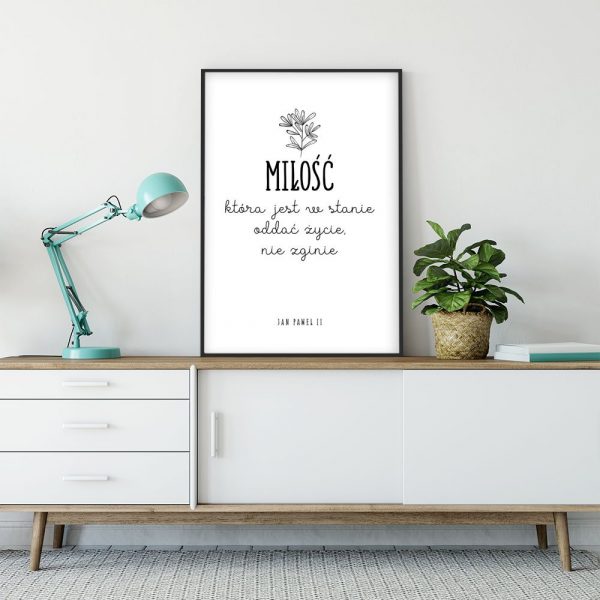 Plakat typograficzny do dekoracji salonu