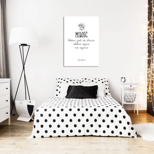 Plakat czarno-biały do sypialni