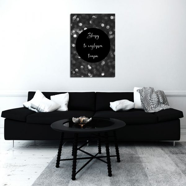 Plakat czarno biały do dekoracji salonu