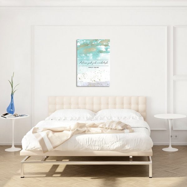 Turkusowy plakat do sypialni