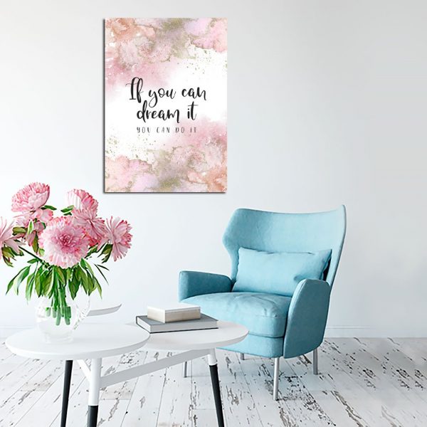 Plakat motywacyjny do dekoracji salonu