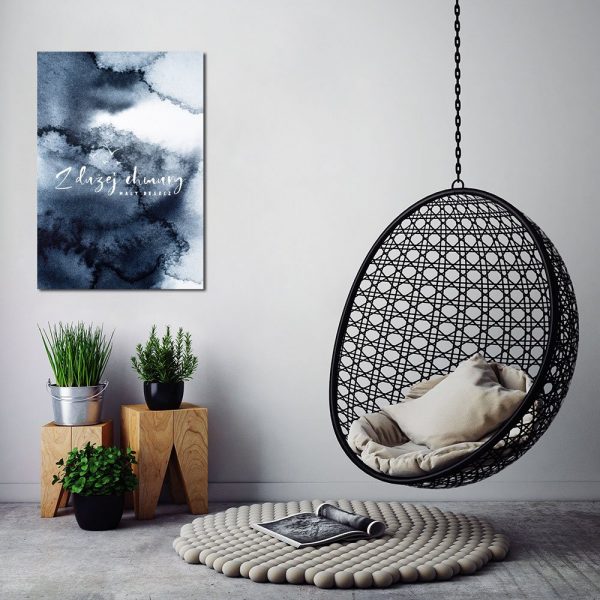 Plakat z napisem do dekoracji salonu