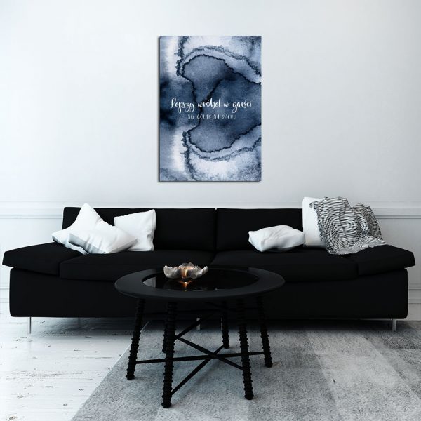 Plakat granatowy do dekoracji salonu