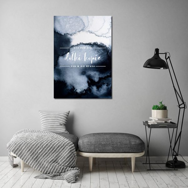 Plakat abstrakcyjny z przysłowiem