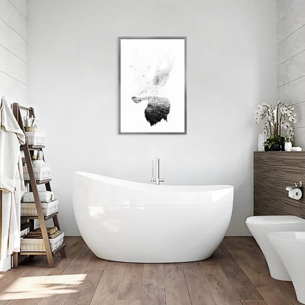 palakt do łazienki z motywem jelenia