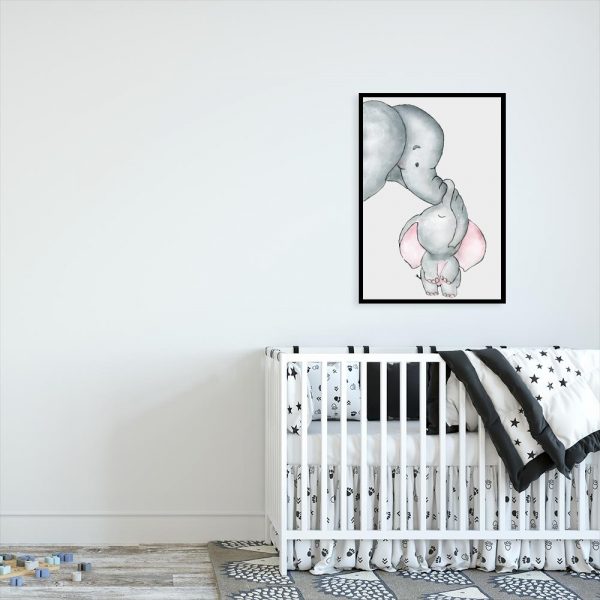 bawiące się słonie jako motyw plakatu