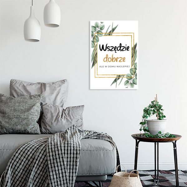 salon z motywem plakatu