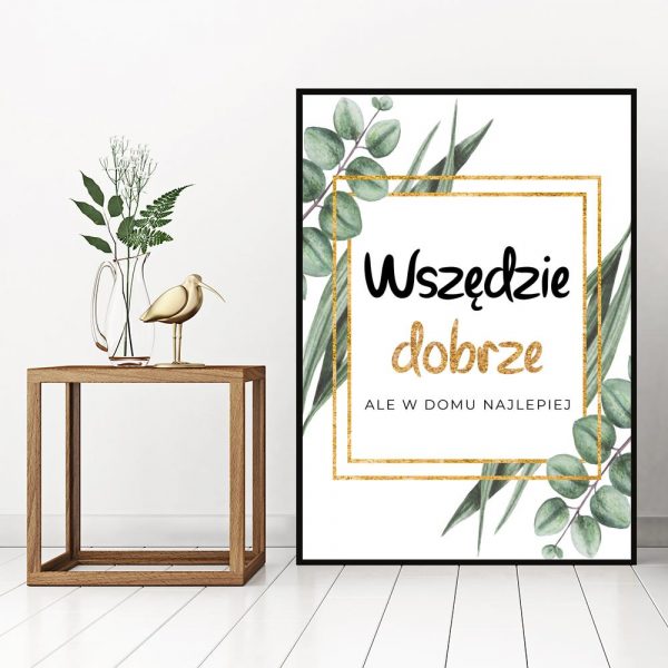 salon z motywem plakatu