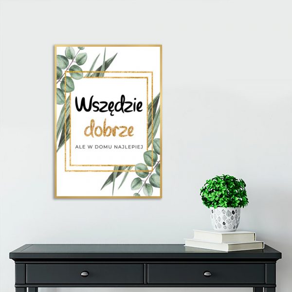plakat do salonu z sentencją