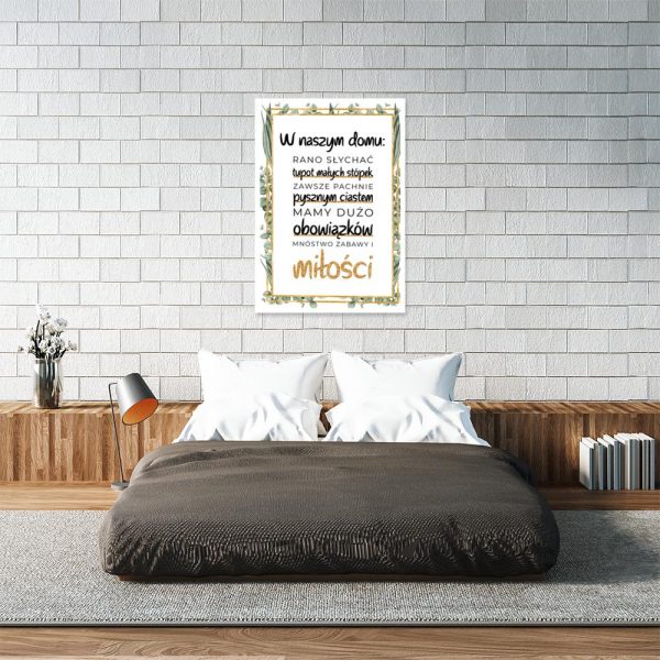 plakat z napisem
