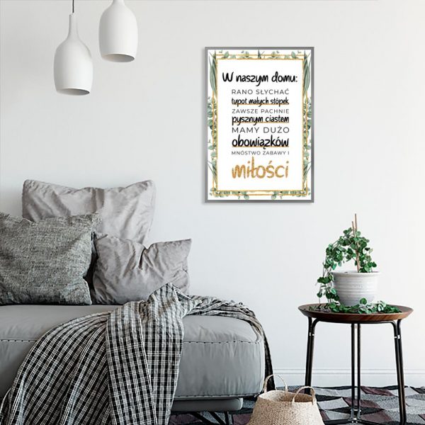 plakat do salonu z sentencją