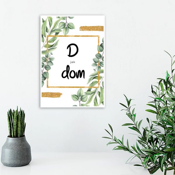 d jak dom jako napis