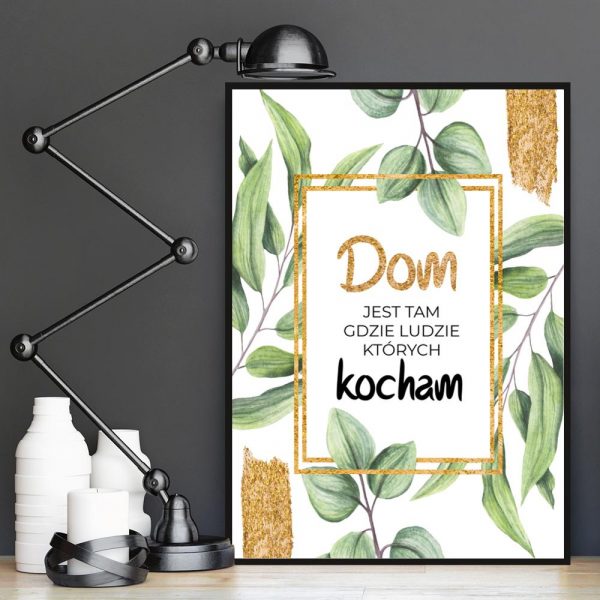 plakat do salonu z napisem