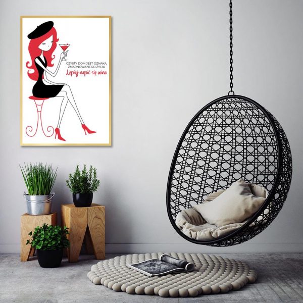 motyw wina na plakacie