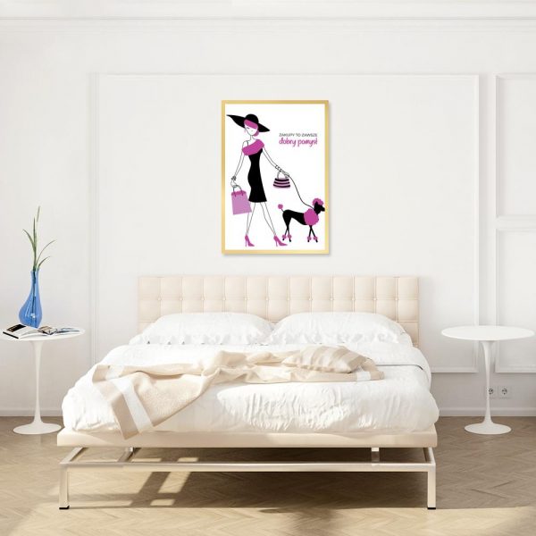 plakat o psie i zakupach