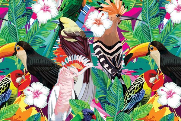 tropikalne wzory jako motyw