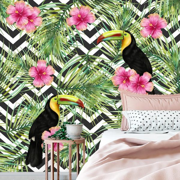 pokój z motywem tropikalnym